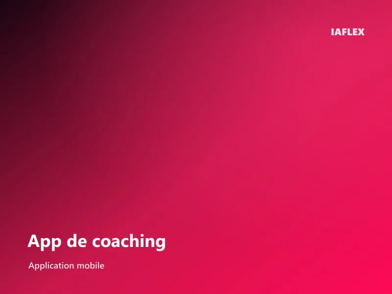 Écrans d'une application mobile de coaching personnalisée par IA