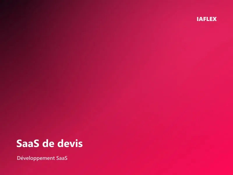 Interface d'un SaaS de génération de devis assistée par IA